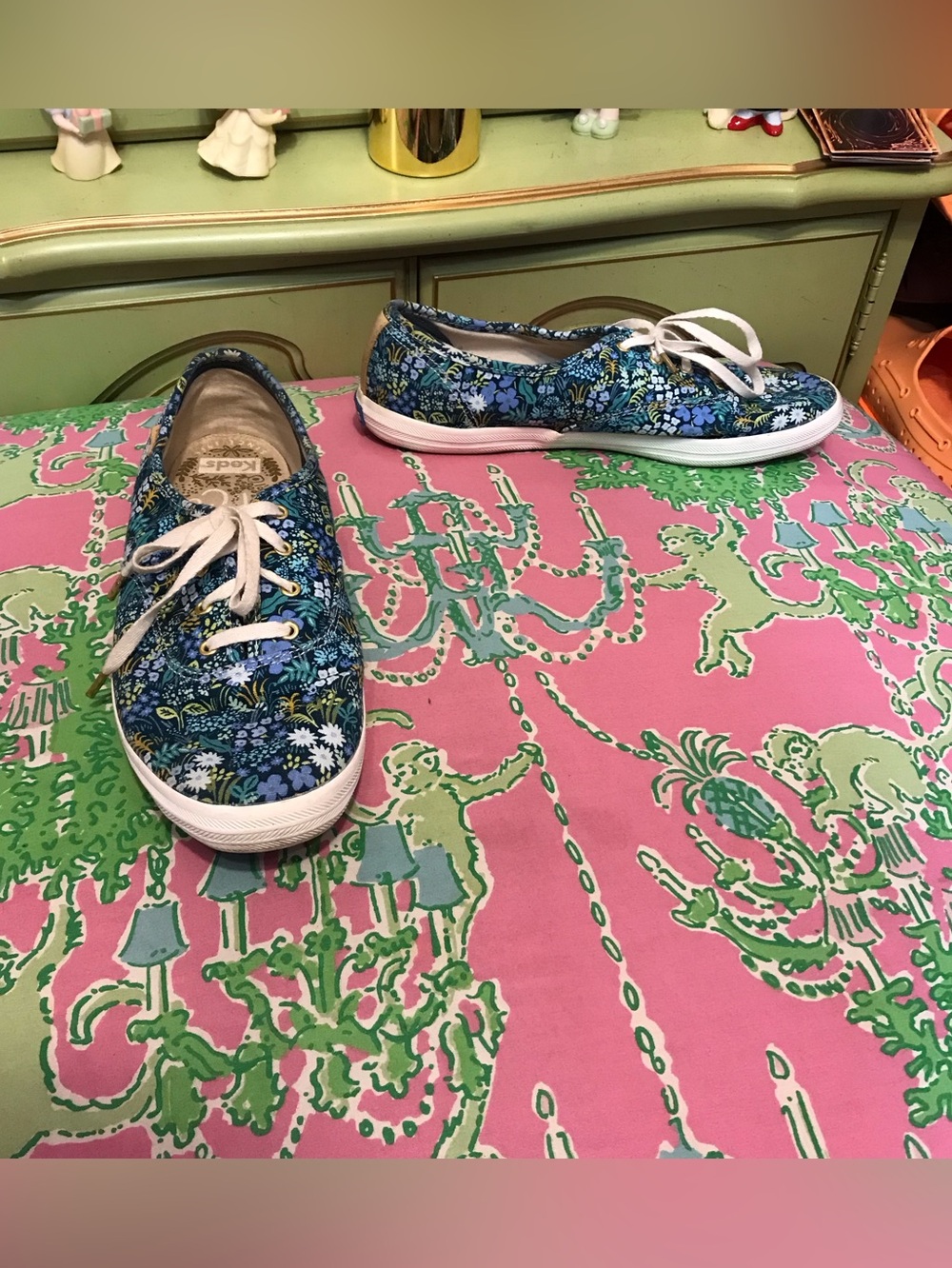 Rifle Paper Co. x Keds blue floral shoes size 8.5